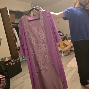 SHEIN Lavender Floral Maxi Dress